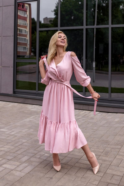Платье USOVA 0023 розовый - фото 1