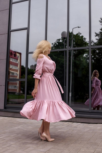 Платье USOVA 0023 розовый - фото 2
