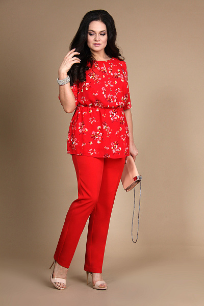 Блуза, брюки, топ Alani Collection 707 красный - фото 1