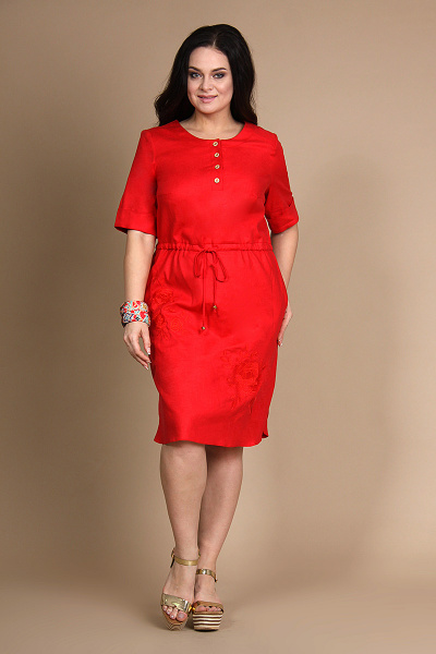 Платье Alani Collection 714 красный - фото 1