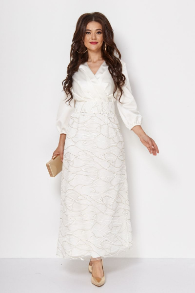 Платье ANASTASIA MAK 740 белый - фото 3