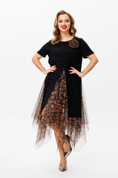 Платье Mubliz 161 черный_леопард - фото 5