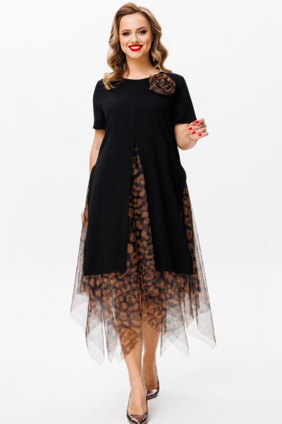 Платье Mubliz 161 черный_леопард - фото 2
