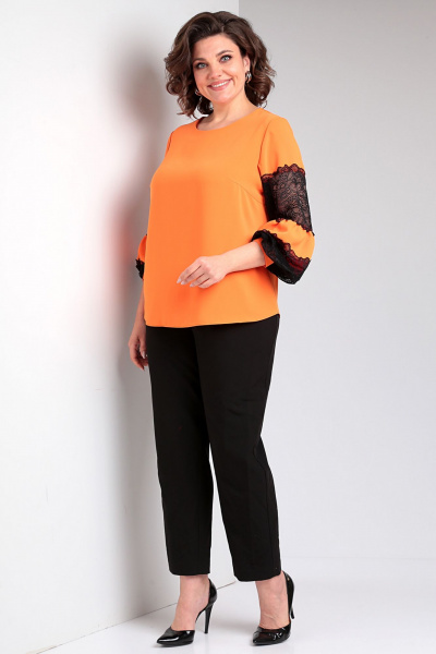 Блуза Таир-Гранд 62370 апельсиновый - фото 6