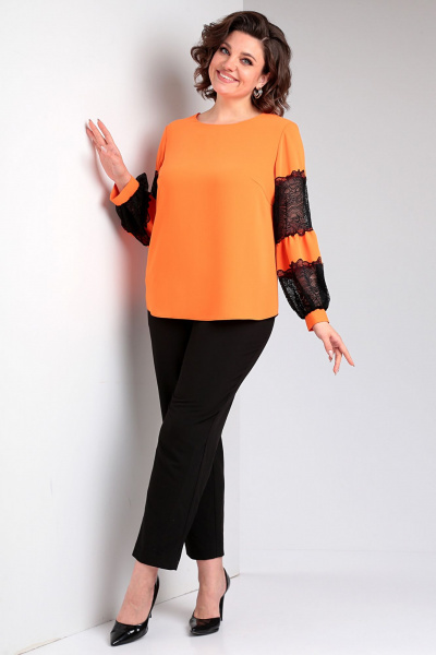 Блуза Таир-Гранд 62370 апельсиновый - фото 3