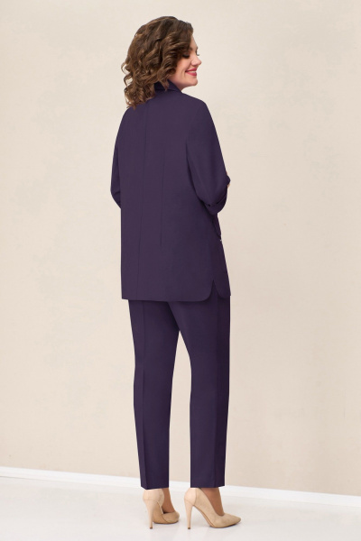 Блуза, брюки, жакет VOLNA 1297 темно-фиолетовый - фото 2