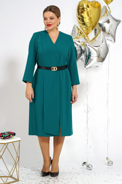 Платье Alani Collection 2016 темно-зеленый - фото 2