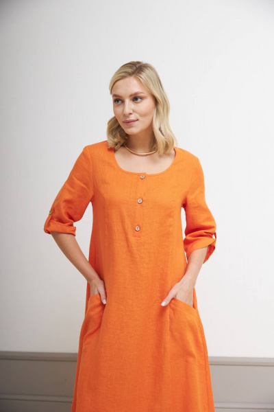 Платье Nadex 21-081630/210-24 оранжевый - фото 7