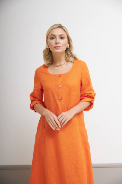 Платье Nadex 21-081630/210-24 оранжевый - фото 4