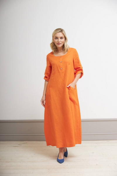 Платье Nadex 21-081630/210-24 оранжевый - фото 2