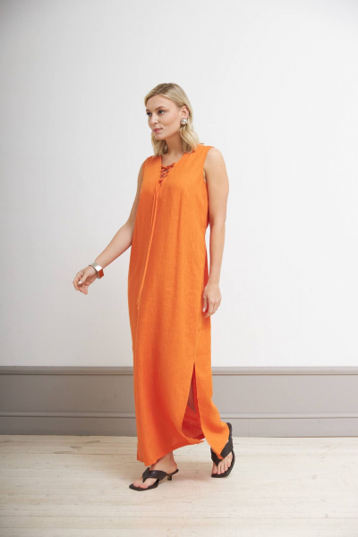 Платье Nadex 21-086220/210-24 оранжевый - фото 3