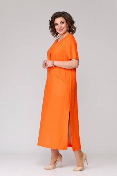 Платье Ollsy 1645 оранжевый - фото 2