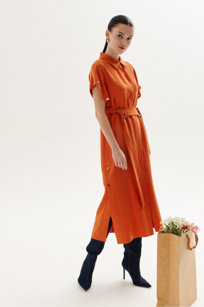 Платье Lokka 1349 оранжевый - фото 9