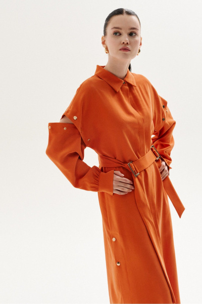Платье Lokka 1349 оранжевый - фото 7