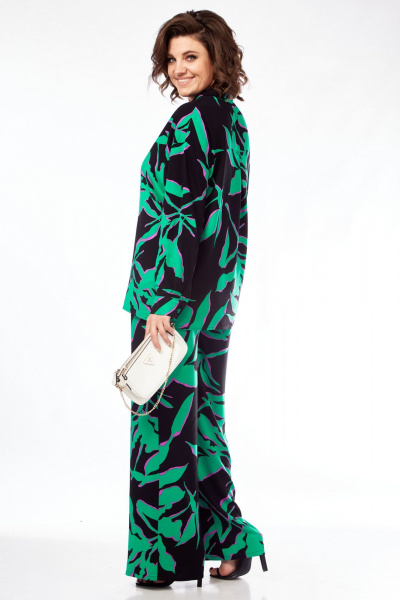Блуза, брюки, топ VI ORO VR1123 черный+зеленый - фото 7