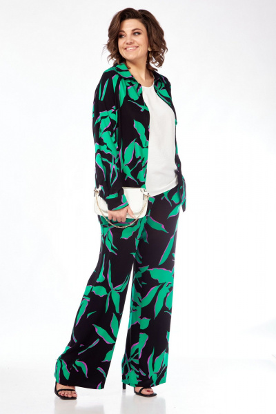 Блуза, брюки, топ VI ORO VR1123 черный+зеленый - фото 6