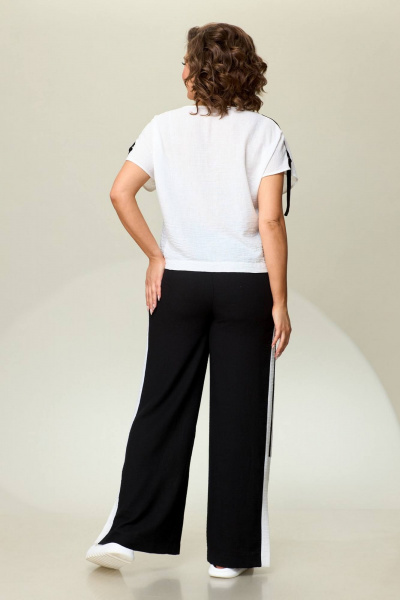 Блуза, брюки INVITE 6054 черный/белый - фото 4