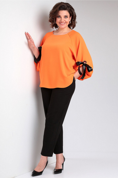 Блуза Таир-Гранд 62421 апельсиновый - фото 4