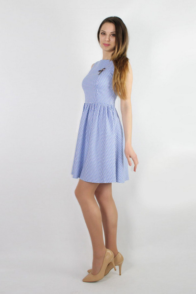 Платье VLADOR 500232 светло-синий - фото 2
