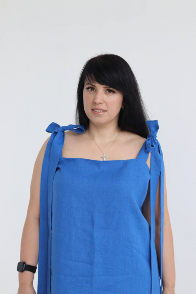 Платье SK Brand SK7149 синий(василек) - фото 4