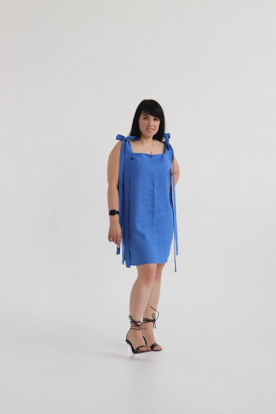 Платье SK Brand SK7149 синий(василек) - фото 3