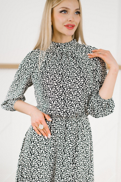 Платье MONA STYLE FASHION&DESIGN 22002 бело-черный - фото 4