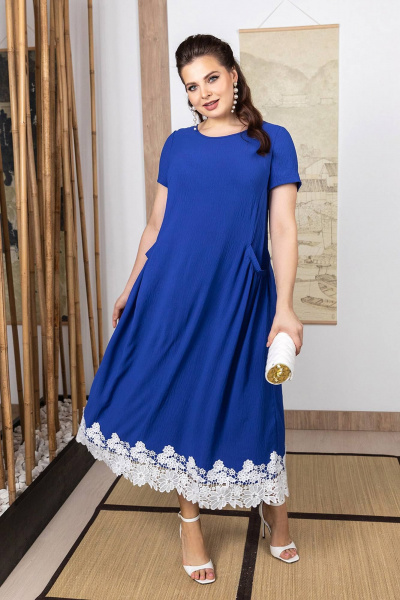 Платье ASV 2518 сине-белый - фото 1