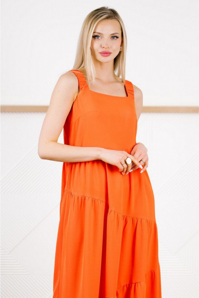 Сарафан MONA STYLE FASHION&DESIGN 24008 оранжевый - фото 6