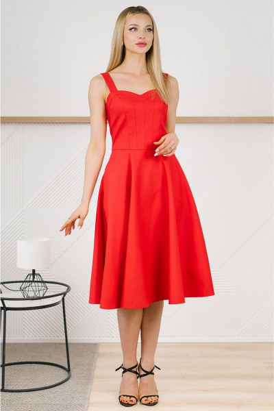 Платье MONA STYLE FASHION&DESIGN 24004 красный - фото 10