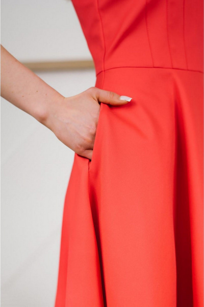 Платье MONA STYLE FASHION&DESIGN 24004 красный - фото 9