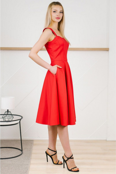 Платье MONA STYLE FASHION&DESIGN 24004 красный - фото 3