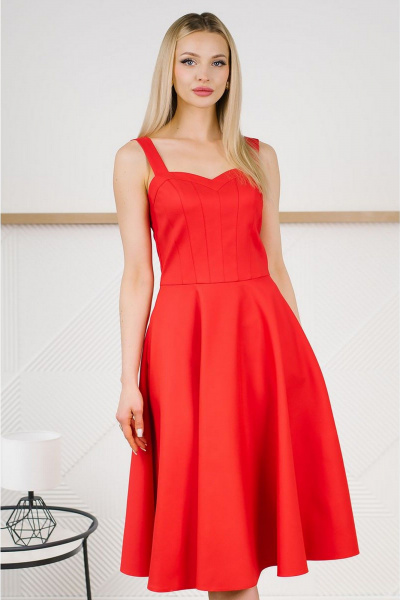 Платье MONA STYLE FASHION&DESIGN 24004 красный - фото 7