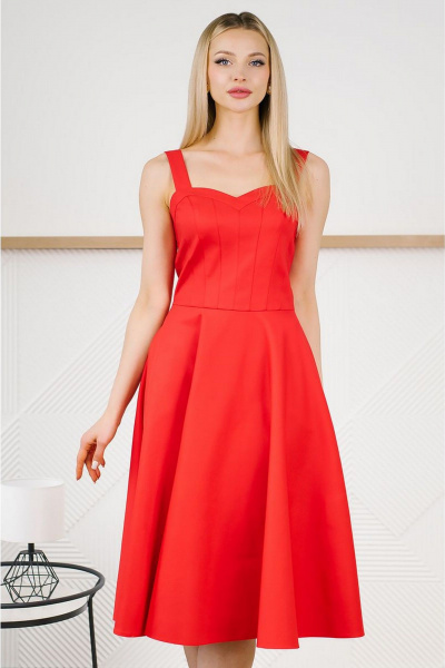 Платье MONA STYLE FASHION&DESIGN 24004 красный - фото 6