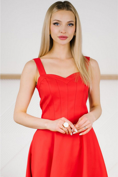 Платье MONA STYLE FASHION&DESIGN 24004 красный - фото 5