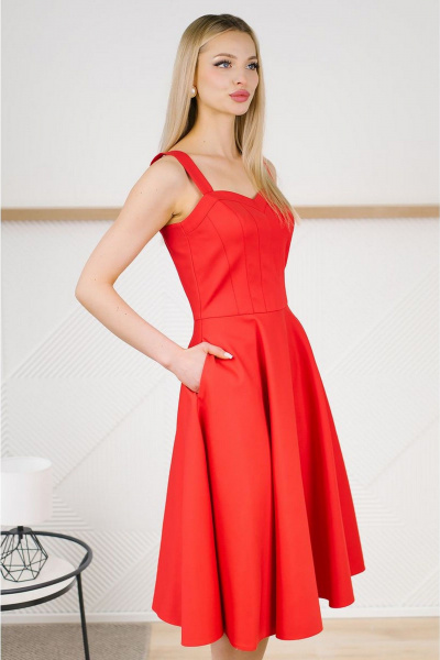 Платье MONA STYLE FASHION&DESIGN 24004 красный - фото 4