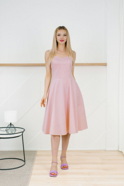 Платье MONA STYLE FASHION&DESIGN 24004 розовый - фото 1