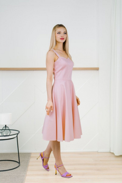 Платье MONA STYLE FASHION&DESIGN 24004 розовый - фото 3