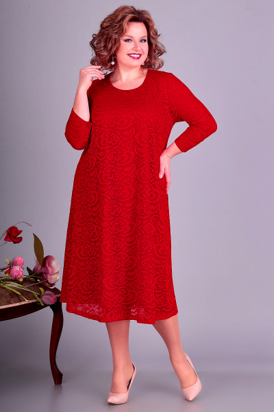 Платье Algranda by Новелла Шарм А3378-красное - фото 1