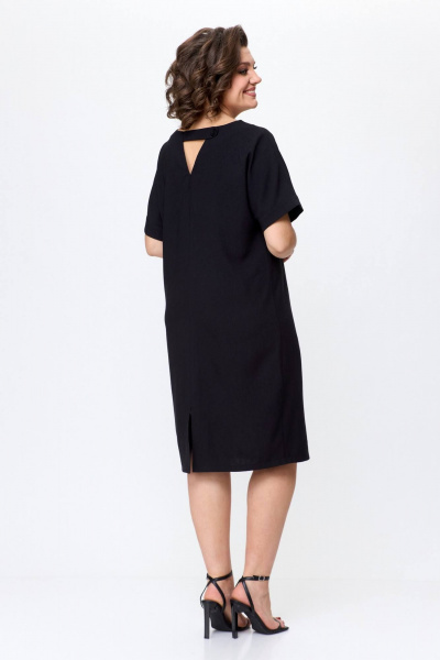 Платье LadisLine 1495 натуральный+черный - фото 7