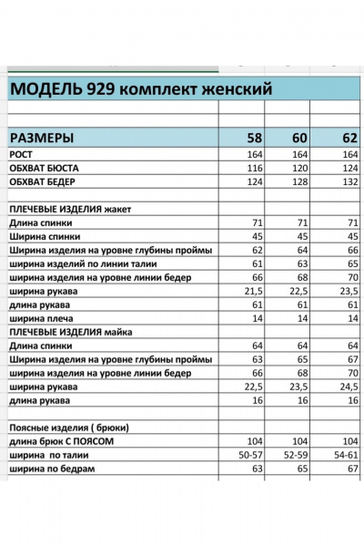 Блуза, брюки, жакет БагираАнТа 929 бирюза - фото 4