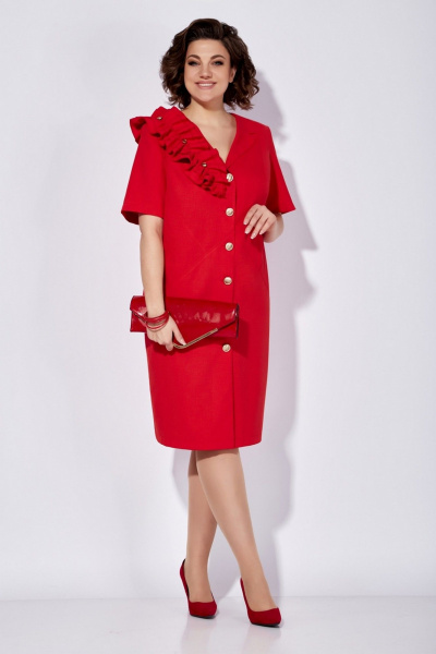 Платье Tellura-L 1734 красный - фото 1