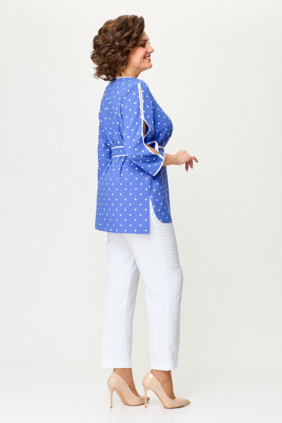 Блуза, брюки Pocherk 1811 голубой - фото 11