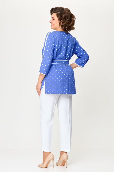 Блуза, брюки Pocherk 1811 голубой - фото 9