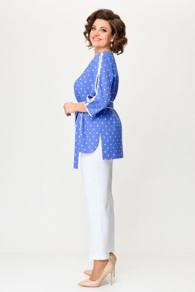 Блуза, брюки Pocherk 1811 голубой - фото 3