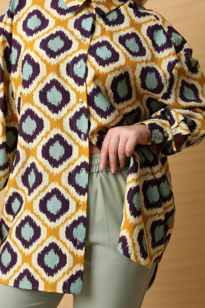 Блуза, брюки LM ВИ1630 шафран/базилик - фото 7