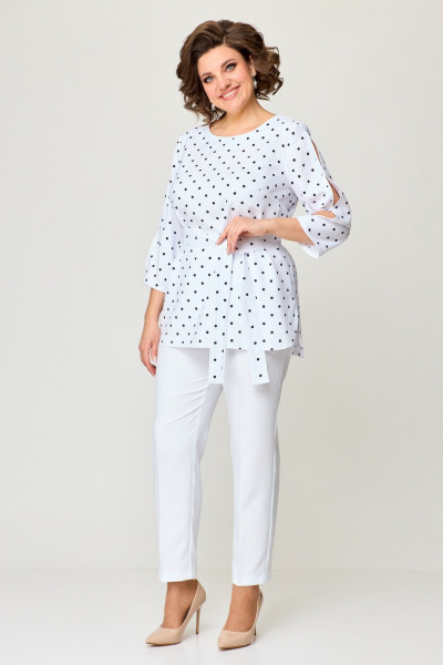 Блуза, брюки Pocherk 1811 белый - фото 4