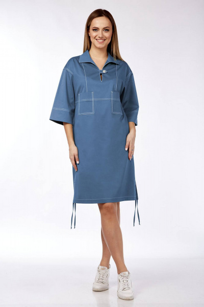 Платье Lady Style Classic 2762 синие_тона - фото 2