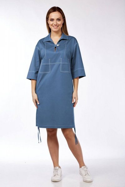 Платье Lady Style Classic 2762 синие_тона - фото 1