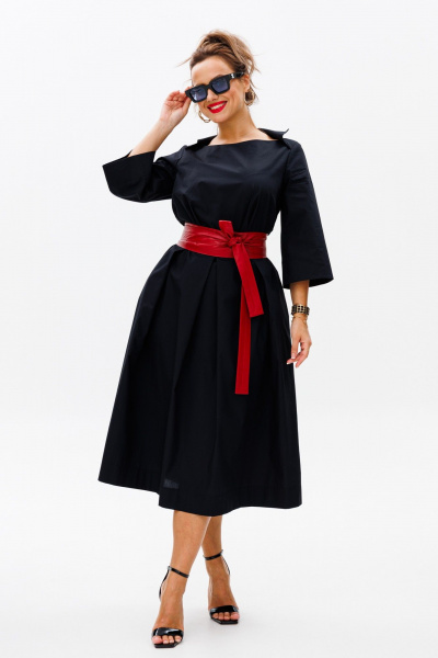 Платье Anastasia 1108 черный+красный - фото 3