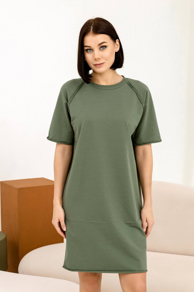Платье Romgil РП0012-ХЛ4 темно-зеленый - фото 1